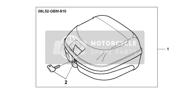 Honda SZX50S 2001 Topcase für ein 2001 Honda SZX50S